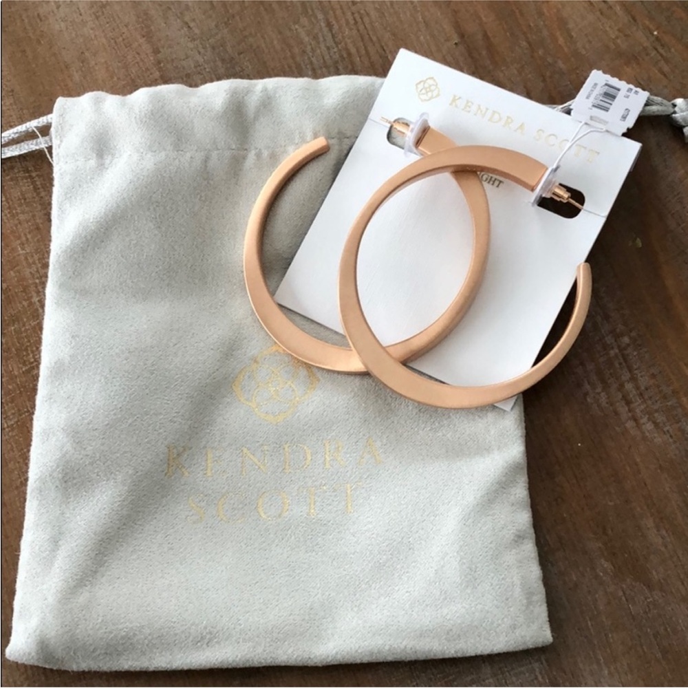 Kendra Scott Rose Gold Avi Hoop Earrings